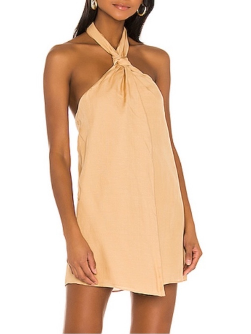 L'Academie Halter Knot Mini Dress - XS
